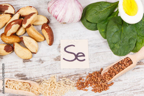 Ingredients or products as source selenium, vitamins, minerals and dietary fiber