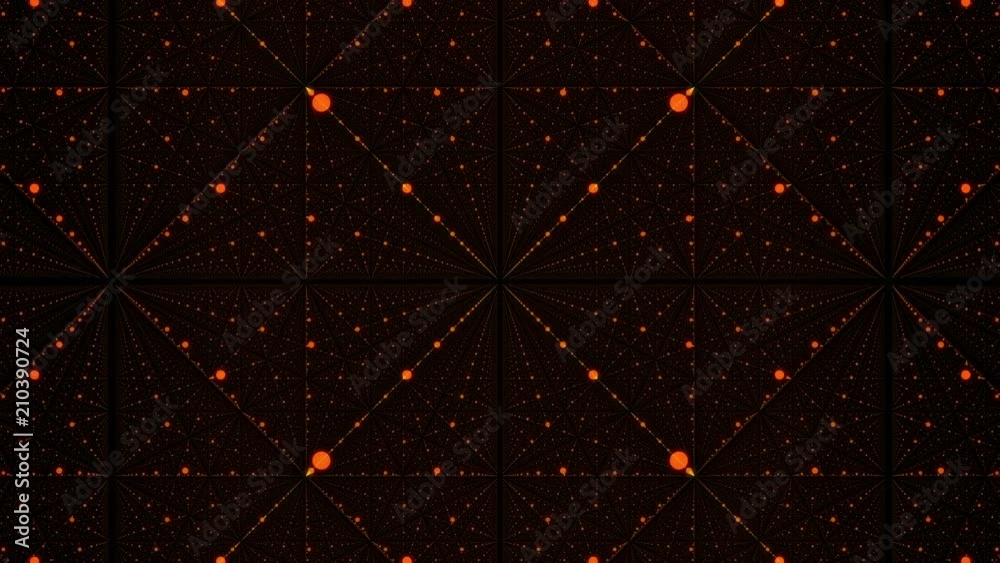 Infinite space background. Matrix of glowing stars with illusion of ...