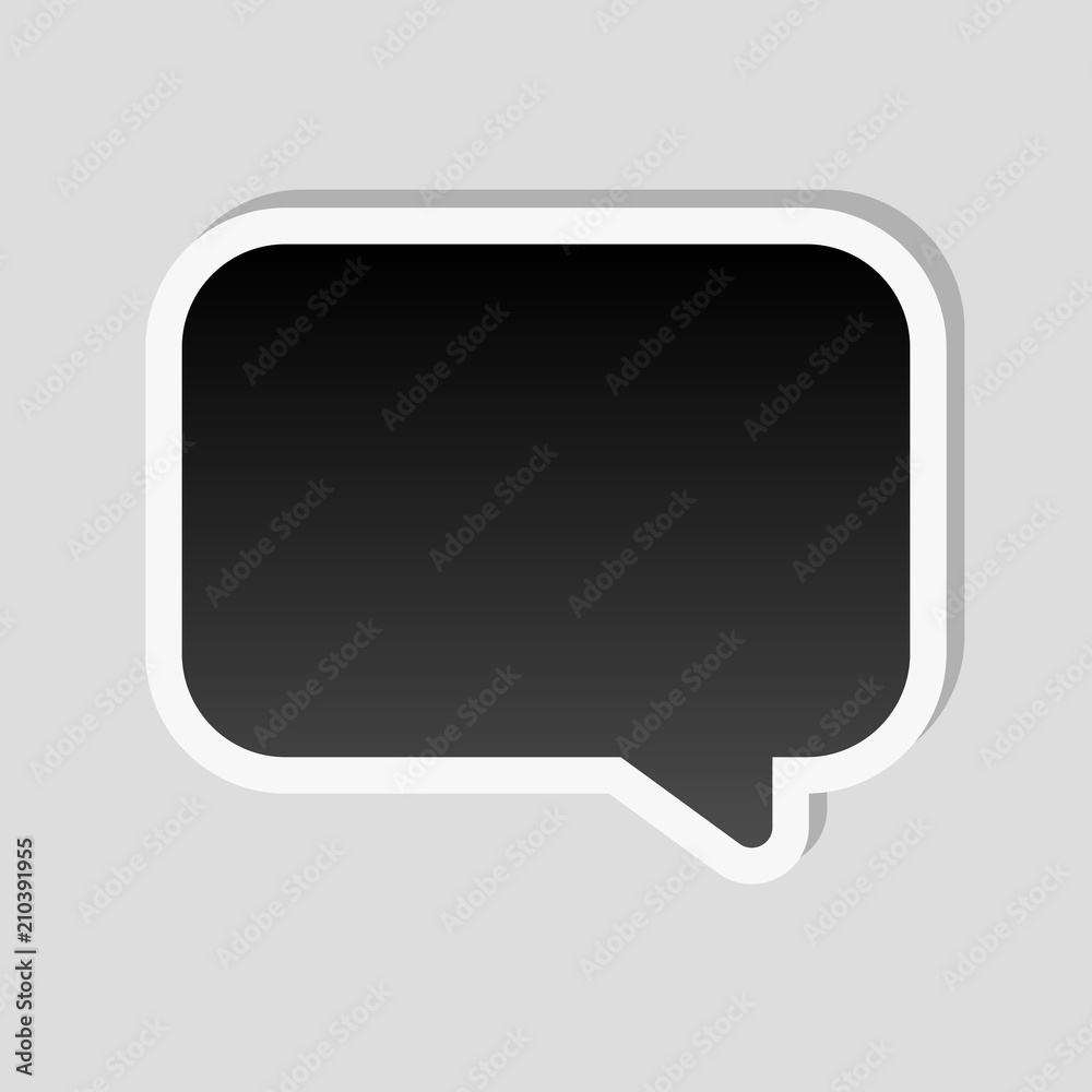 Simple text cloud. Sticker style with white border and simple sh Simple text cloud. Sticker style with white border and simple sh