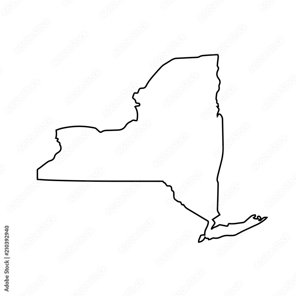 Obraz premium map of New York state. vector illustration