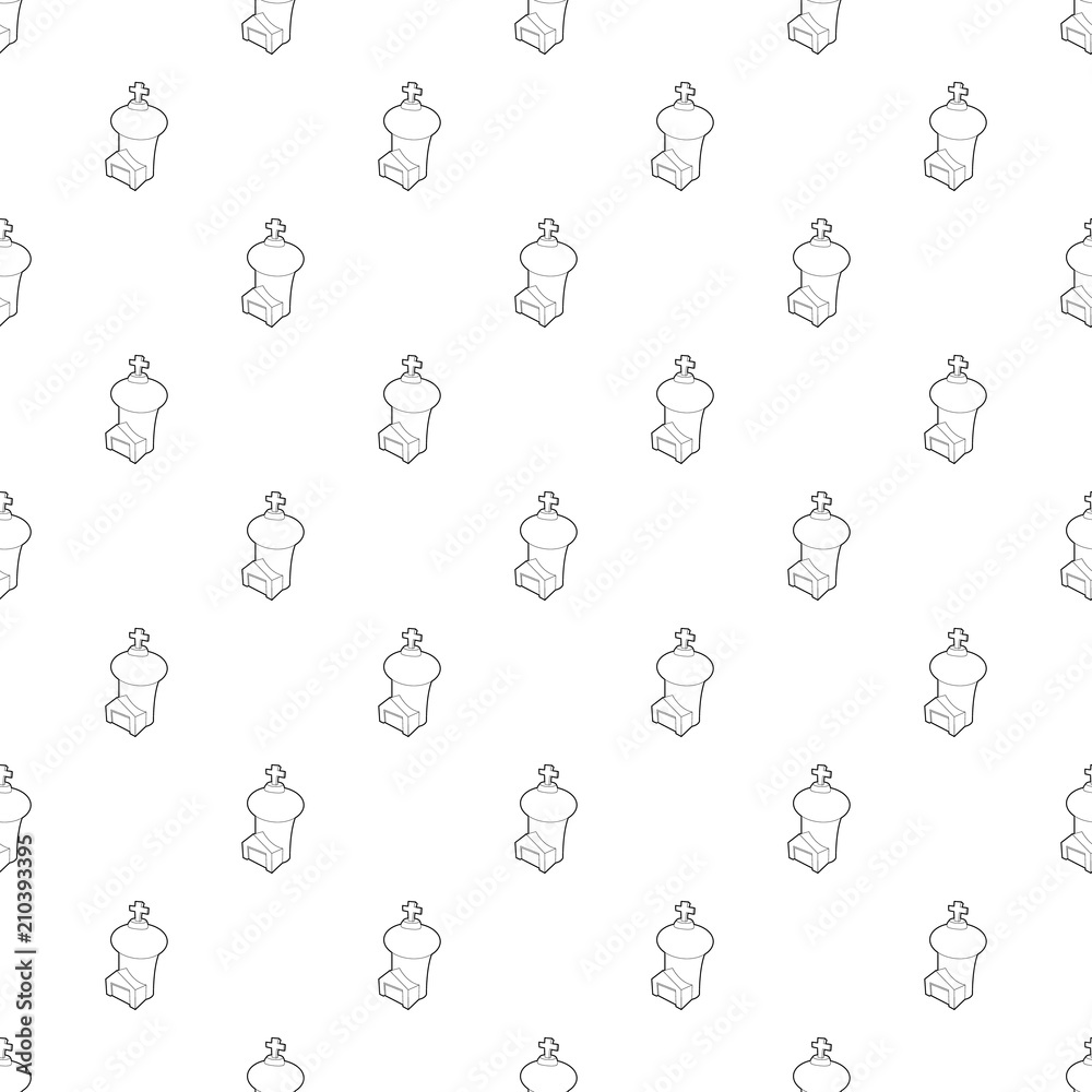 Church pattern vector seamless repeating for any web design