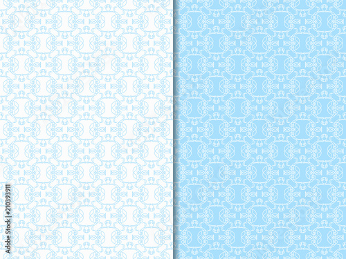 seamless geometric abstract pattern with floral motive