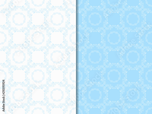 seamless geometric abstract pattern with floral motive