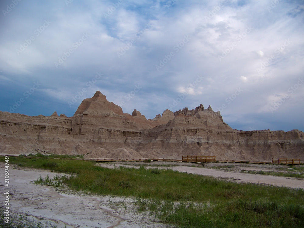 Mountain Skyline South Dakotan Sand Dunes