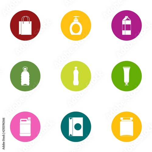 Shtof icons set. Flat set of 9 shtof vector icons for web isolated on white background