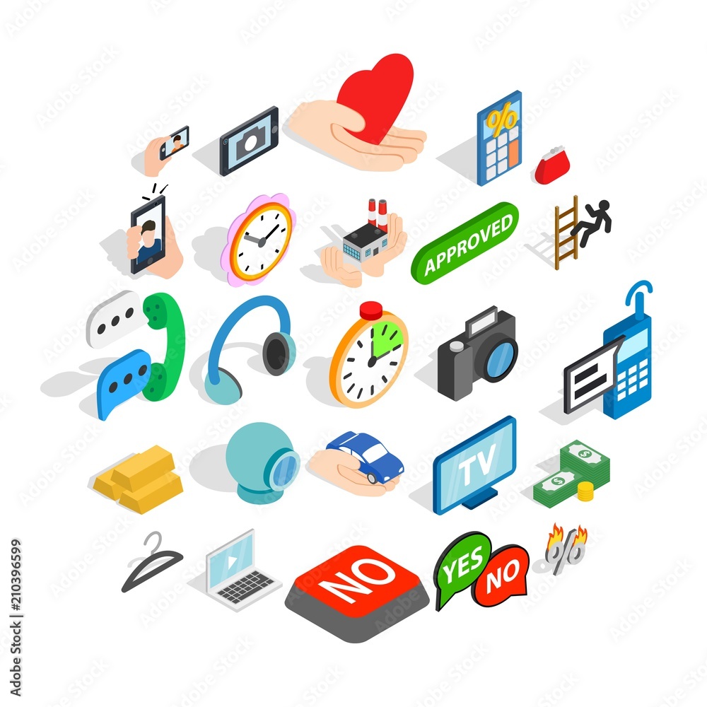Mobile operator icons set. Isometric set of 25 mobile operator vector icons for web isolated on white background Mobile operator icons set. Isometric set of 25 mobile operator vector icons for web isolated on white background