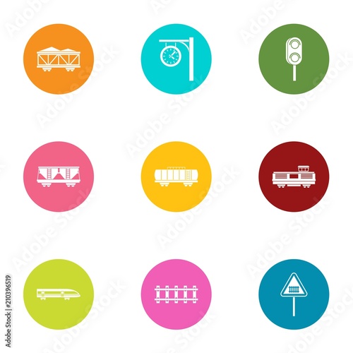 Span icons set. Flat set of 9 span vector icons for web isolated on white background