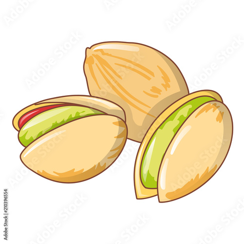 Pistachios icon. Cartoon of pistachios vector icon for web design isolated on white background