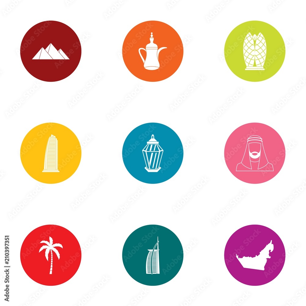 Longstanding icons set. Flat set of 9 longstanding vector icons for web isolated on white background