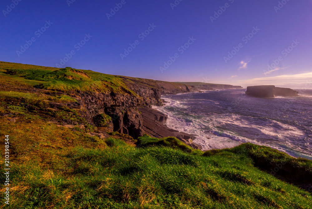 Amazing view over the Cliffs of Kilkee in Ireland