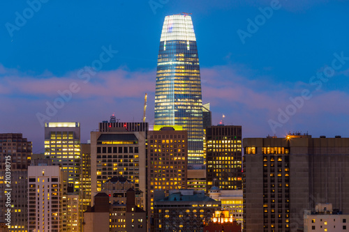 Canvas Print sf skyline
