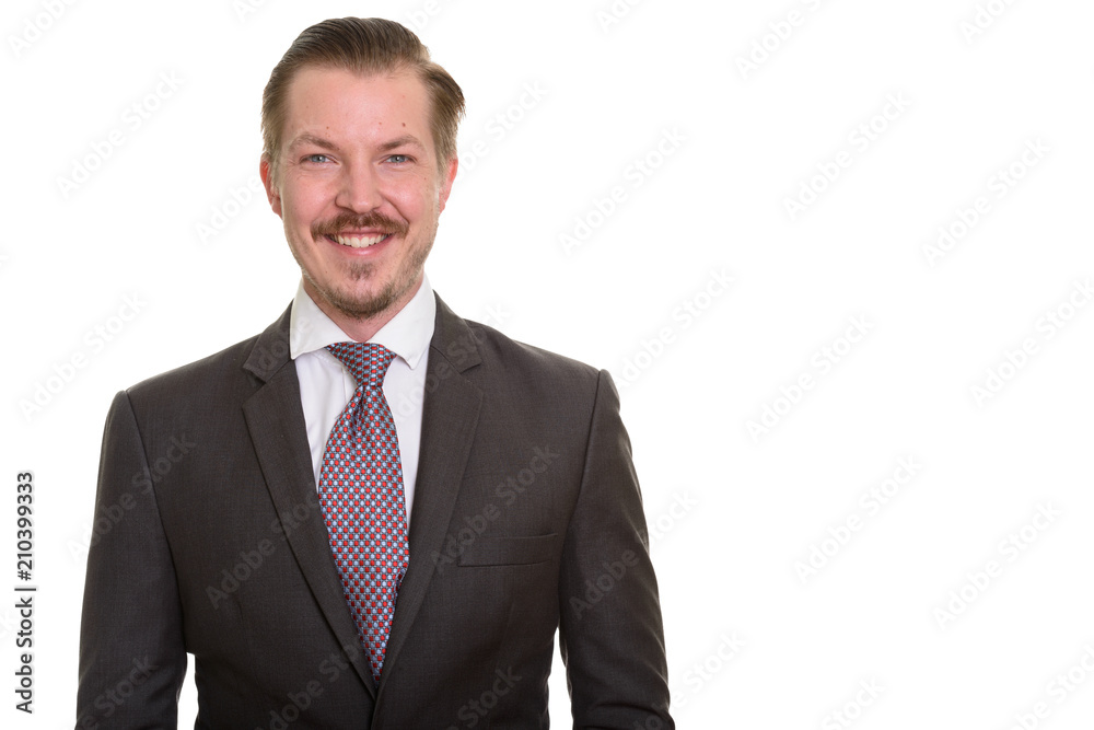 Portrait Of Man Isolated Against White Background Portrait Of Man Isolated Against White Background