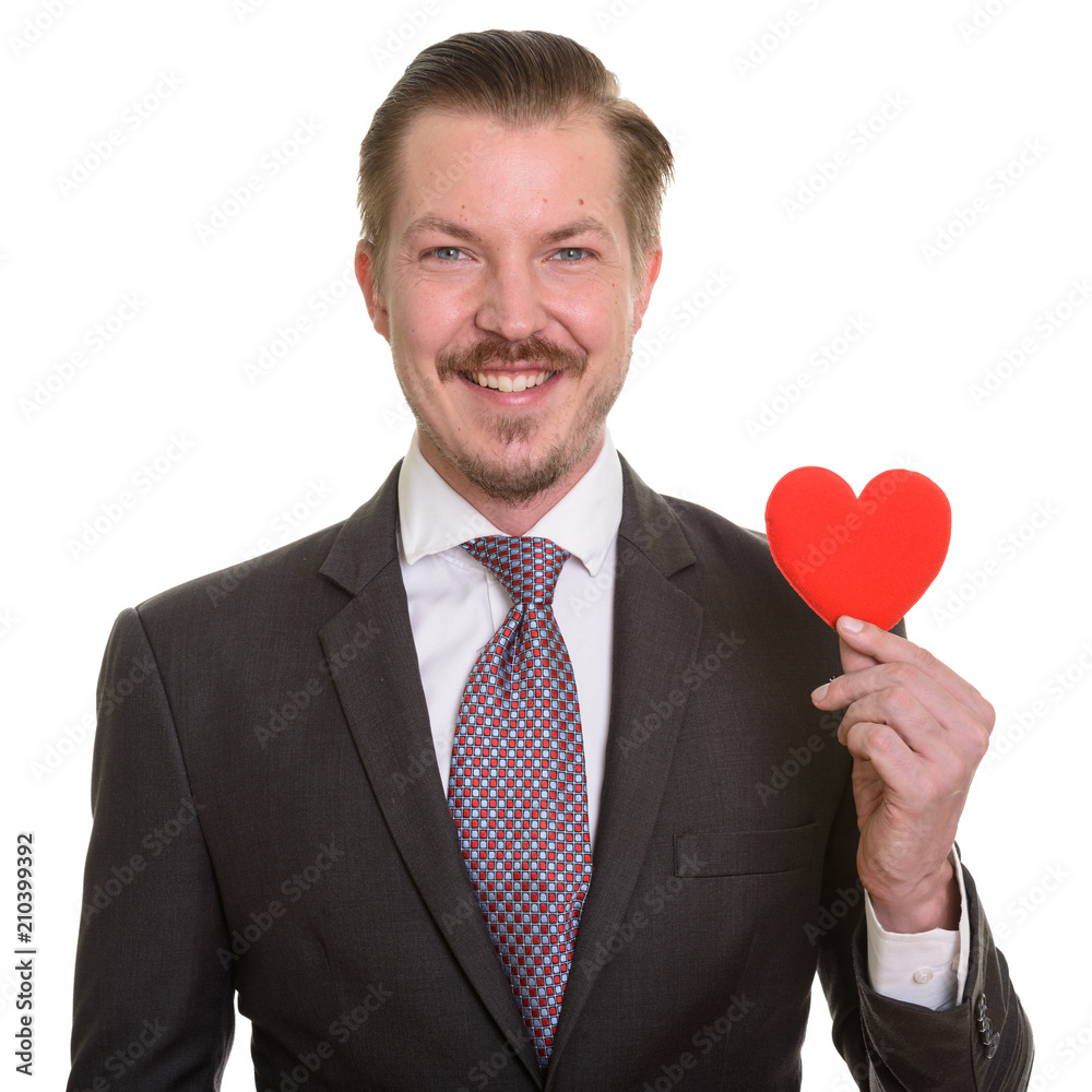 Portrait Of Man Isolated Against White Background Portrait Of Man Isolated Against White Background
