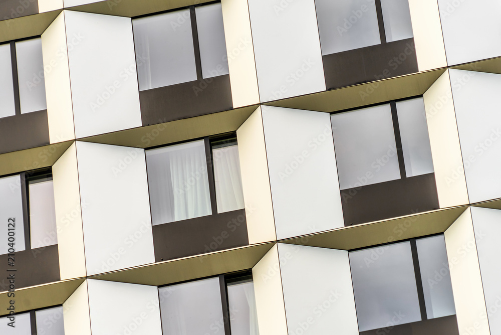 Detail view of the Facade of the Intercity Hotel Hamburg Dammtor Fair at CCH Detail view of the Facade of the Intercity Hotel Hamburg Dammtor Fair at CCH