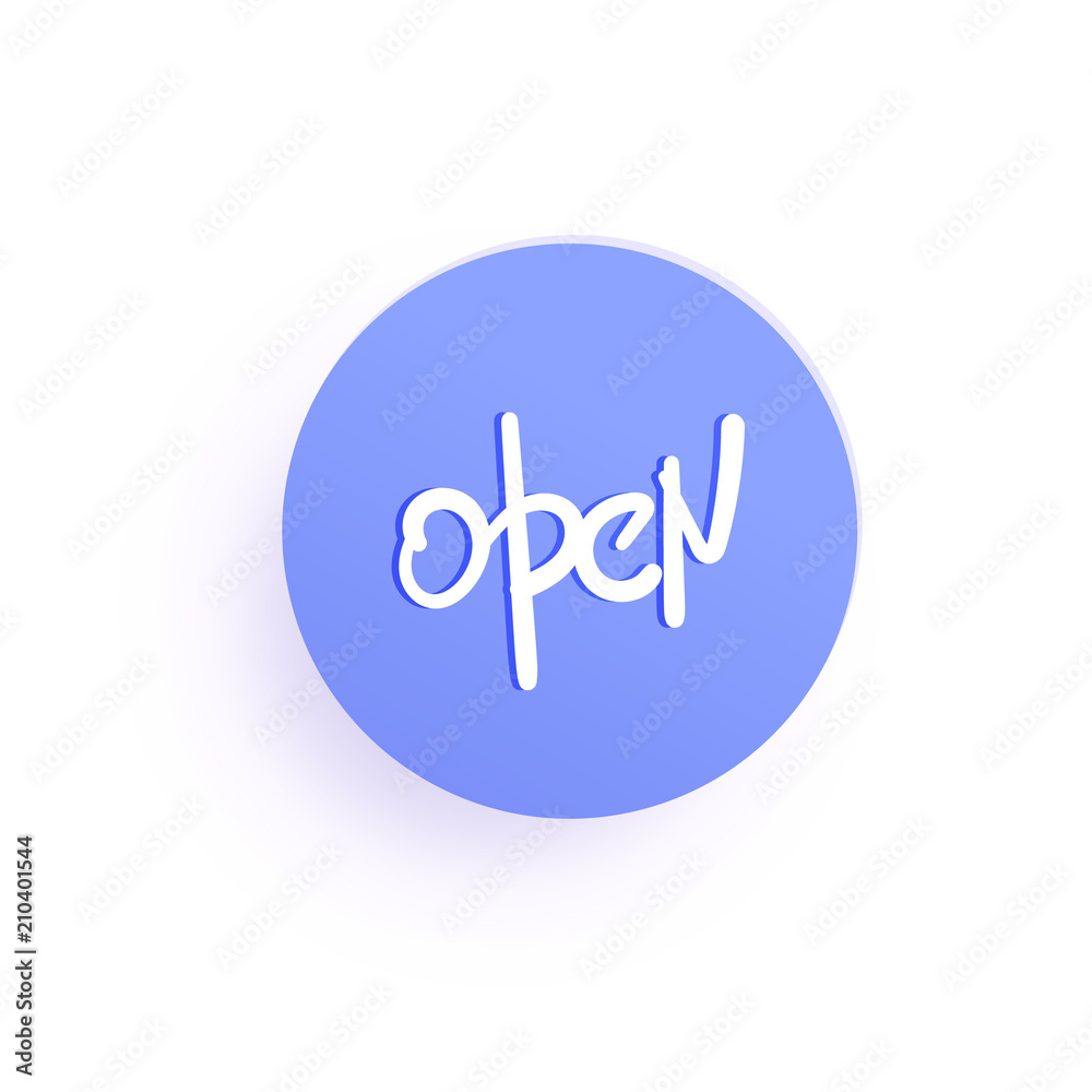 Open banner isolated on white background. Vector illustration. Open banner isolated on white background. Vector illustration.