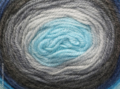 spiral  of various colors of wool photo