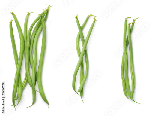 Green Beans Isolated on White Background
