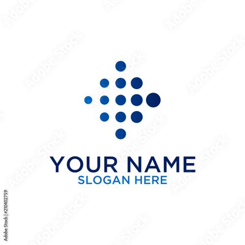 Dot arrow logo design
