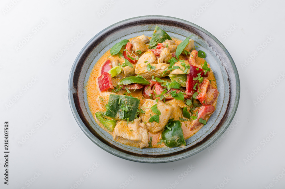 Curry chicken vegetable fresh food Curry chicken vegetable fresh food