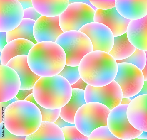 Rainbow balls - 3d abstract background