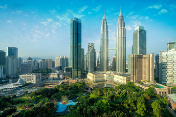 Tableau sur plexiglas Kuala Lumpur Panorama de Kuala Lumpur au lever  © Travel man