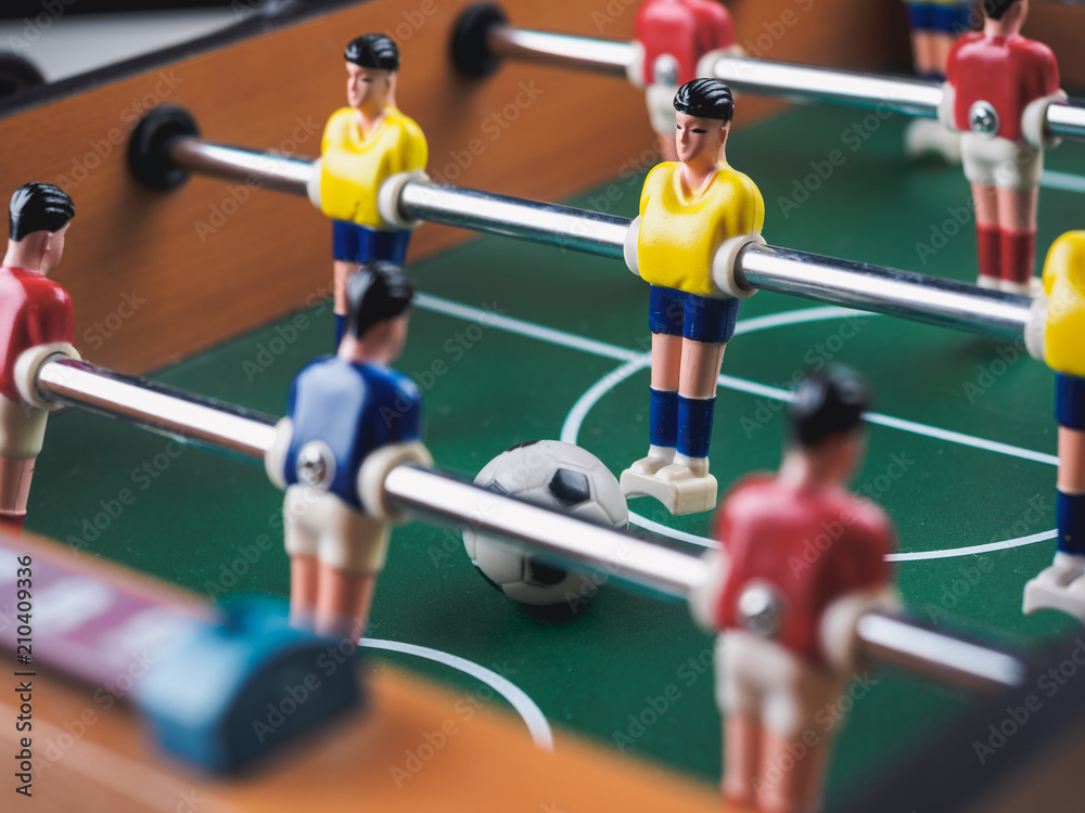 Mini table football foosball soccer with players and ball Mini table football foosball soccer with players and ball