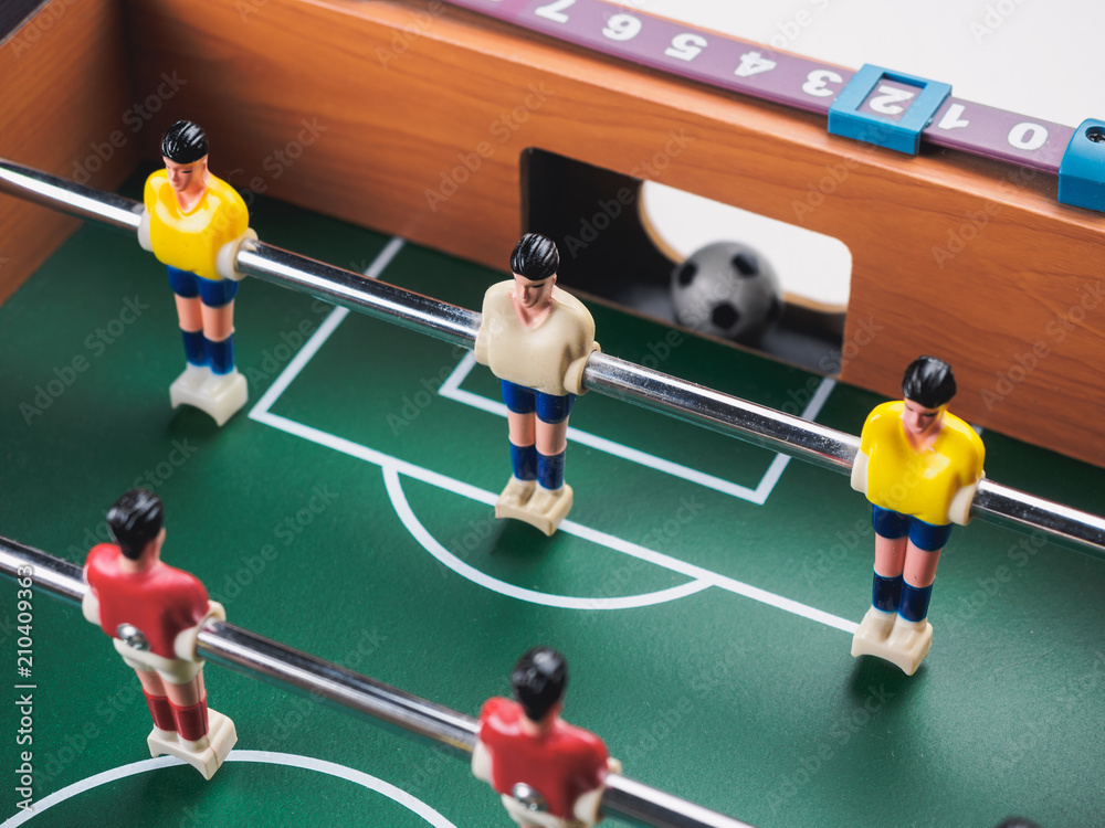 Mini table football foosball soccer with players and ball Mini table football foosball soccer with players and ball