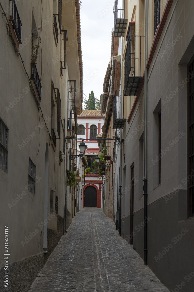 Fototapeta premium paseo por las calles del antiguo barrio del Albaicín, Granada