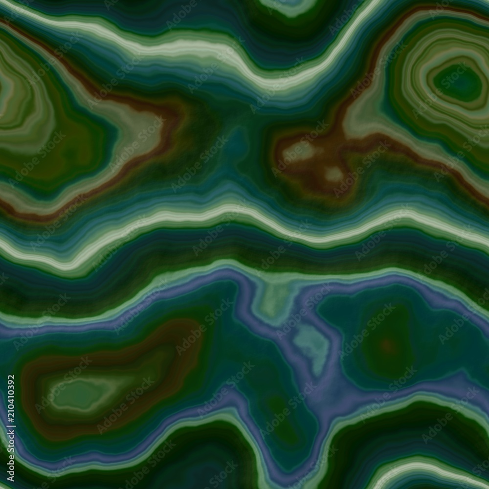 Fototapeta premium marble agate stony seamless pattern texture background - natural dark green color - smooth surface