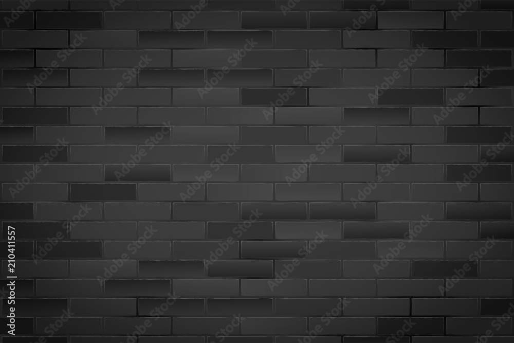 Texture of Black brick wall. Closeup view. Dark Vintage Rural room and fashion interior. Grunge Industrial Background. Vector Illustration. Texture of Black brick wall. Closeup view. Dark Vintage Rural room and fashion interior. Grunge Industrial Background. Vector Illustration.