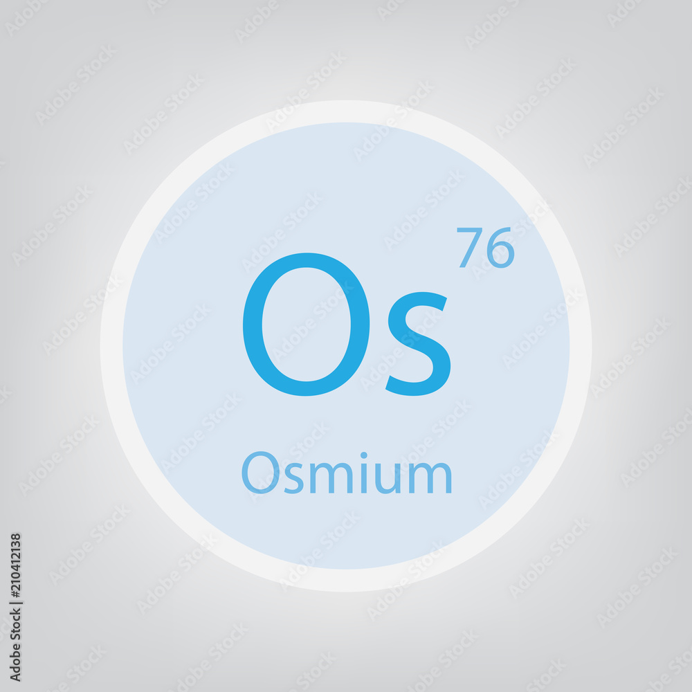 Osmium Os chemical element icon- vector illustration Osmium Os chemical element icon- vector illustration