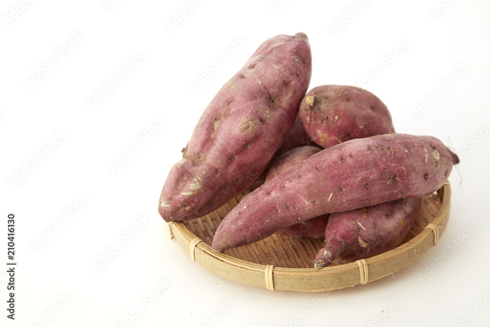 sweet potato on the white background sweet potato on the white background