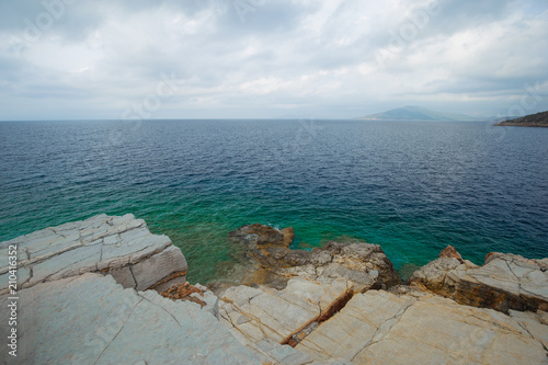 Sea bays in the Aegean Sea