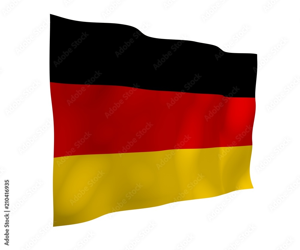 Flag of Germany. Wide format 3D illustration. State symbol of the Federal Republic of Germany. 3D rendering Flag of Germany. Wide format 3D illustration. State symbol of the Federal Republic of Germany. 3D rendering