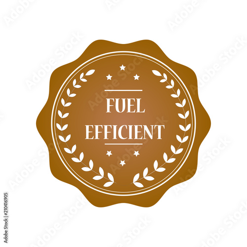 Fuel efficient stamp illustration design
