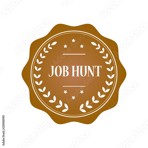 Job hunt stamp illustration design