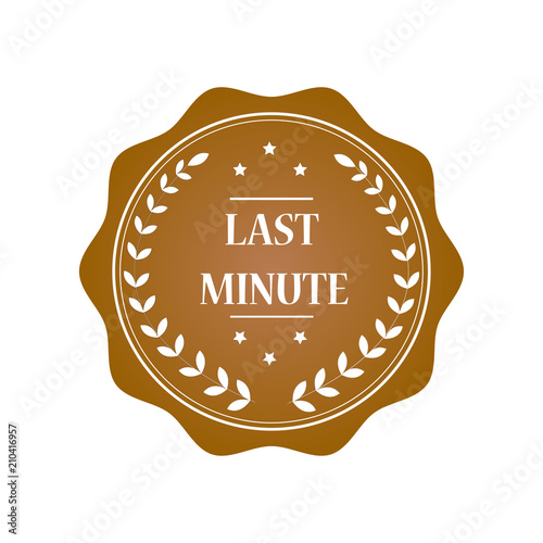 Last minute stamp illustration design