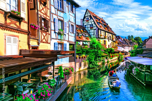 Most beautiful traditional villages of France - Colmar in Alsace.