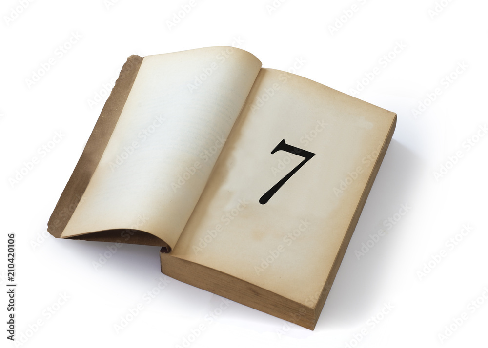 Number printed on old book Number printed on old book