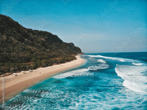 view of nyang nyang beach in bali indonesia captured with dji mavic air photo