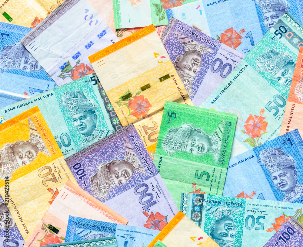 Malaysian ringgit banknotes background. Financial concept. Malaysian ringgit banknotes background. Financial concept.
