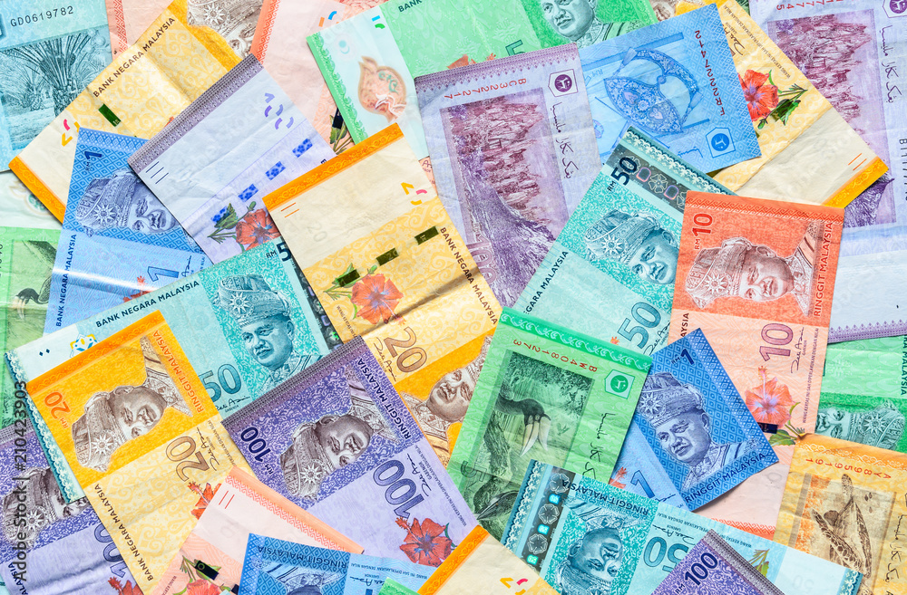Malaysian ringgit banknotes background. Financial concept. Malaysian ringgit banknotes background. Financial concept.