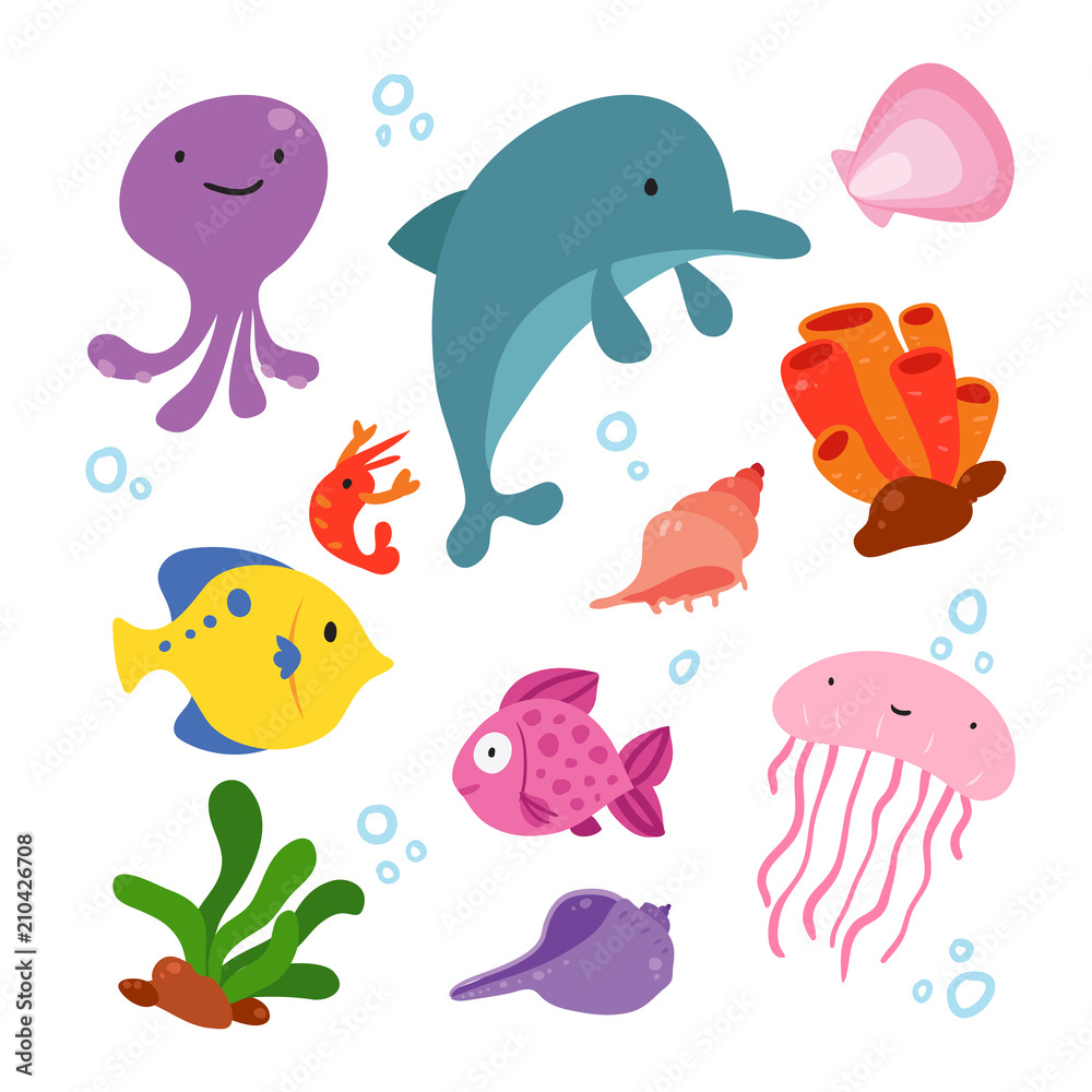 ocean animals collection design