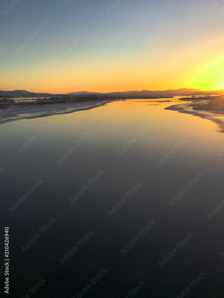 Fototapeta premium Calm River Sunset