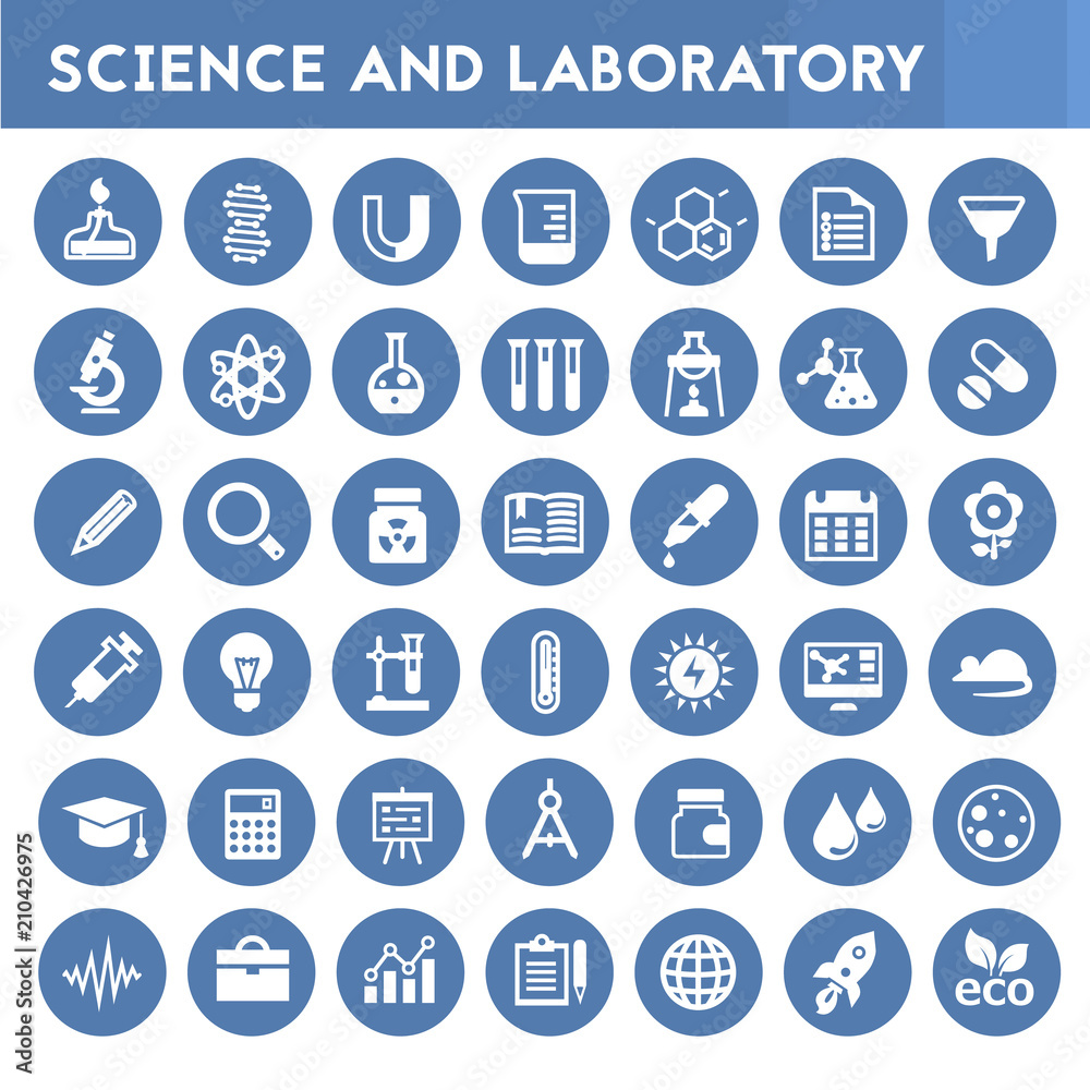 Science and Laboratory icon set Science and Laboratory icon set
