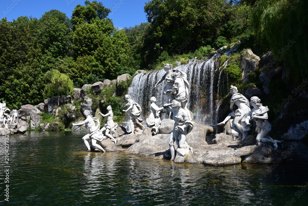 Royal Palace Garden in Caserta, Italy.