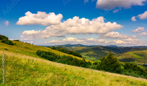 lovely Carpathian countryside in autumn. beautiful scenery of mountainous Volovets district  Ukraine