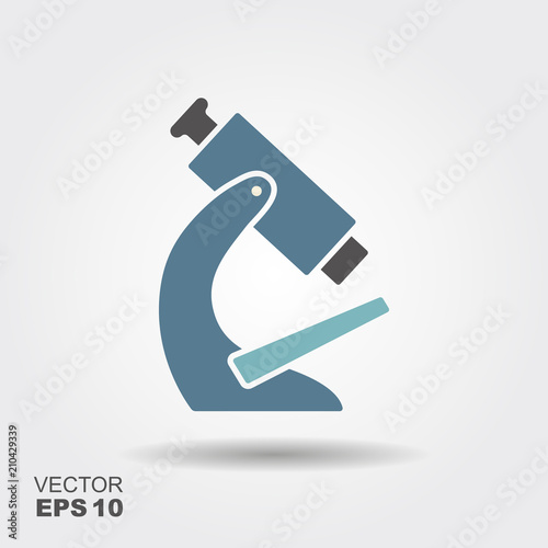 Simple flat icon microscope