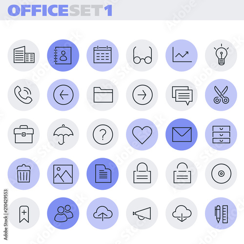 Inline Office Icons Collection