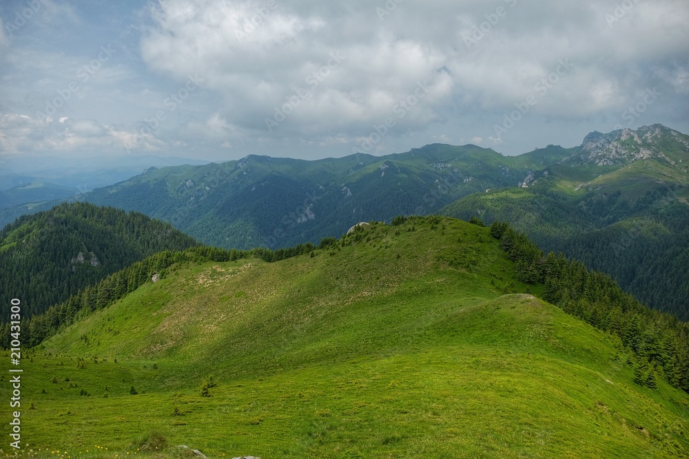 Fototapeta premium Finding freedom in the mountains. Ciucas Mountains in Romania.